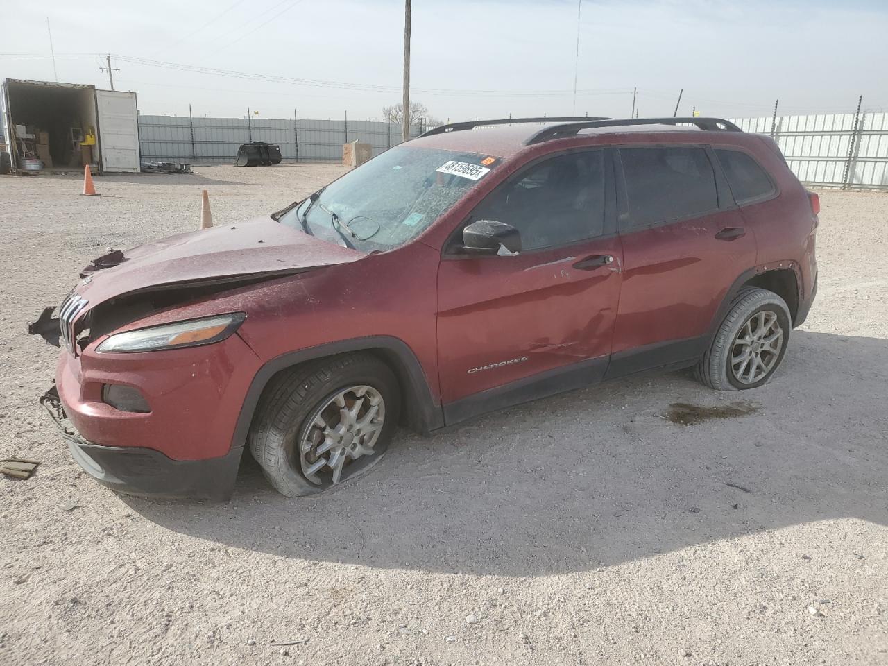 2016 Jeep Cherokee Sport продається в Andrews, TX - Front End