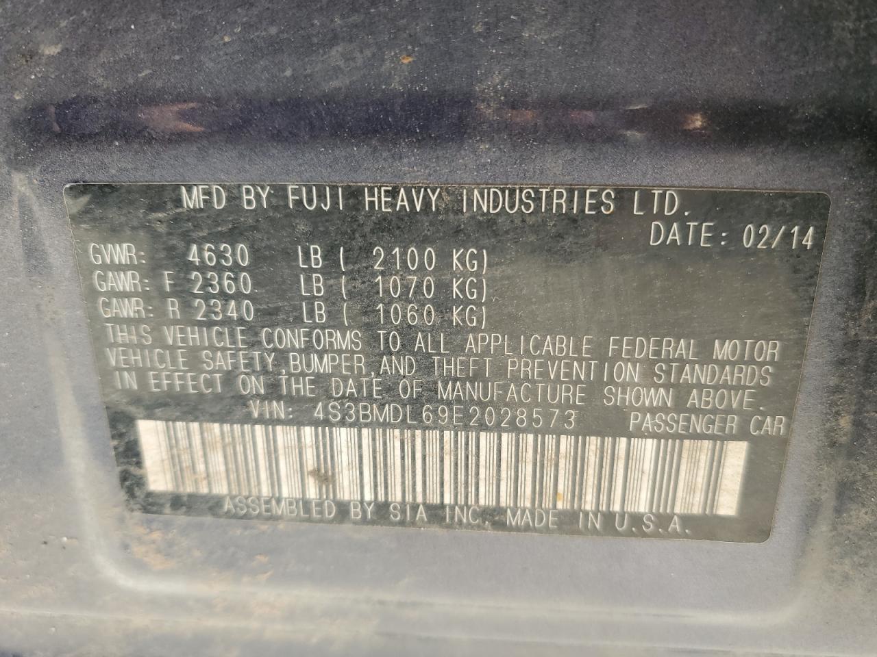 2014 Subaru Legacy - Image 12