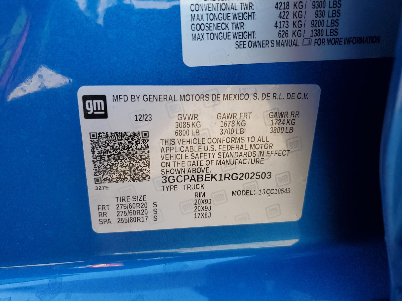 3GCPABEK1RG202503 CHEVROLET ALL Models 2024