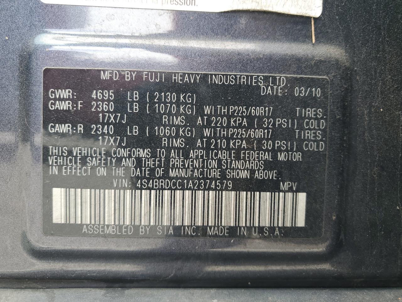 2010 Subaru Outback - Image 13