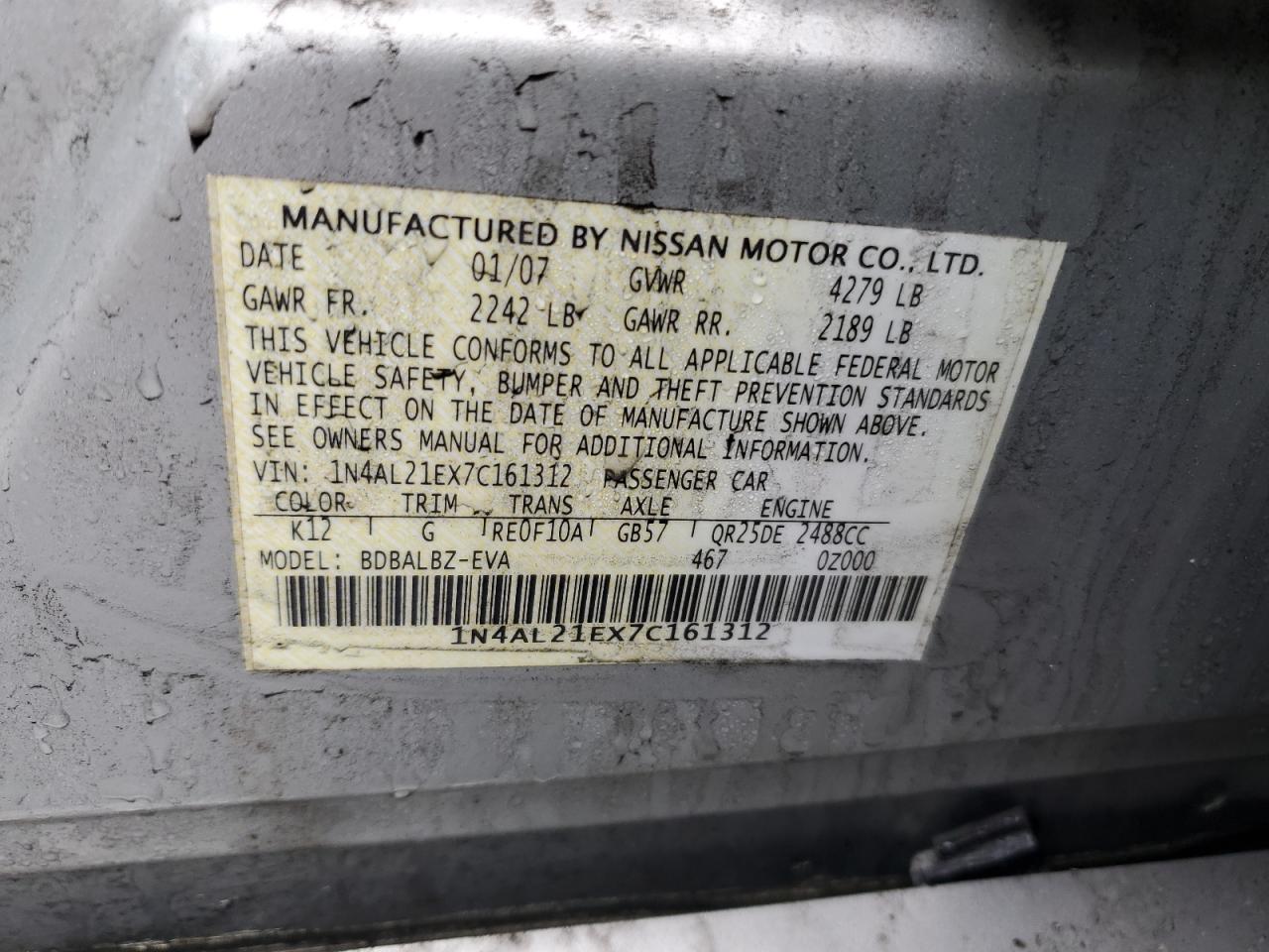 2007 Nissan Altima - Image 12