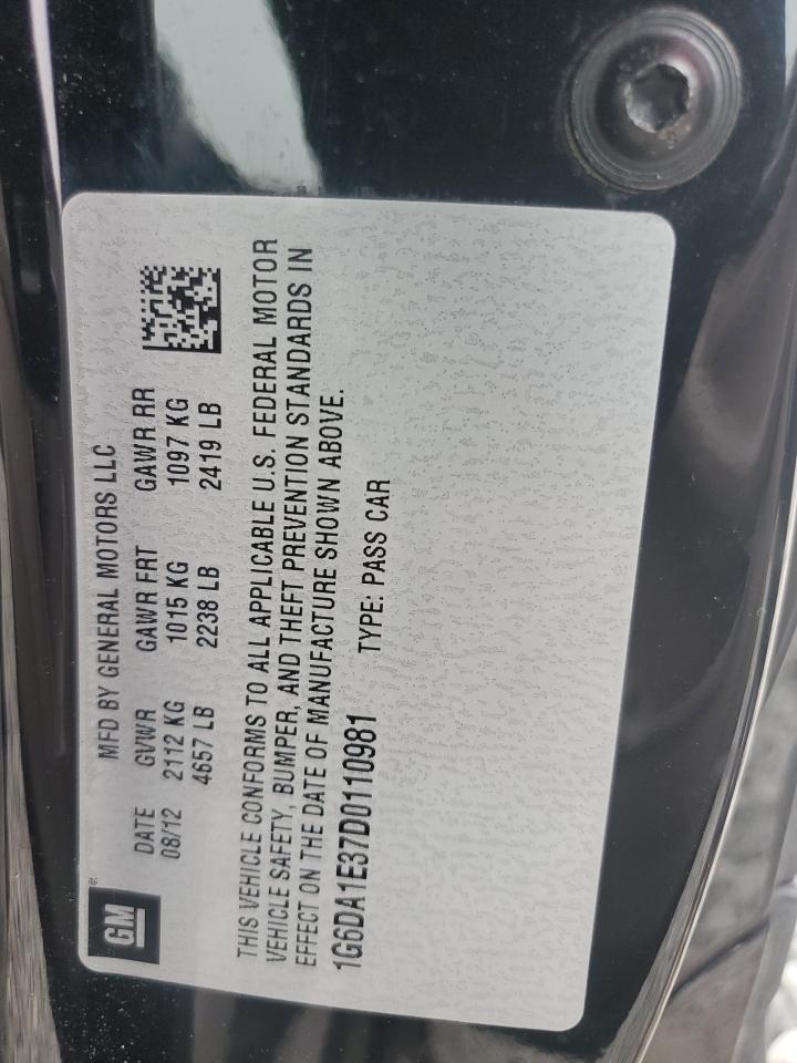 2013 Cadillac Cts VIN: 1G6DA1E37D0110981 Lot: 51235475