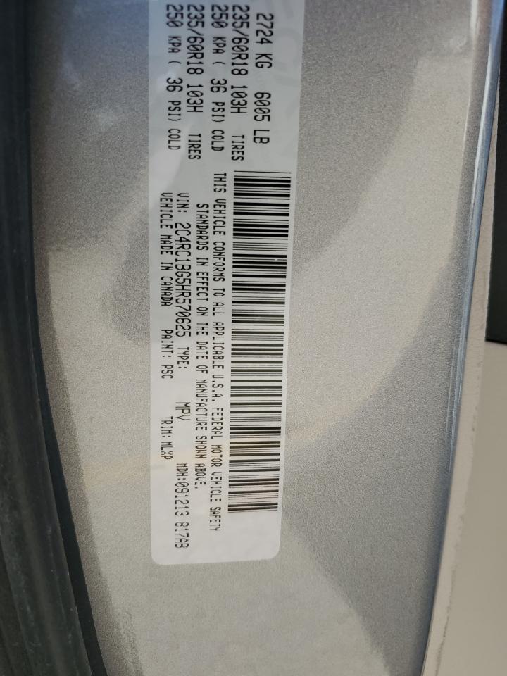2017 Chrysler Pacifica Touring L VIN: 2C4RC1BG5HR570625 Lot: 50647905