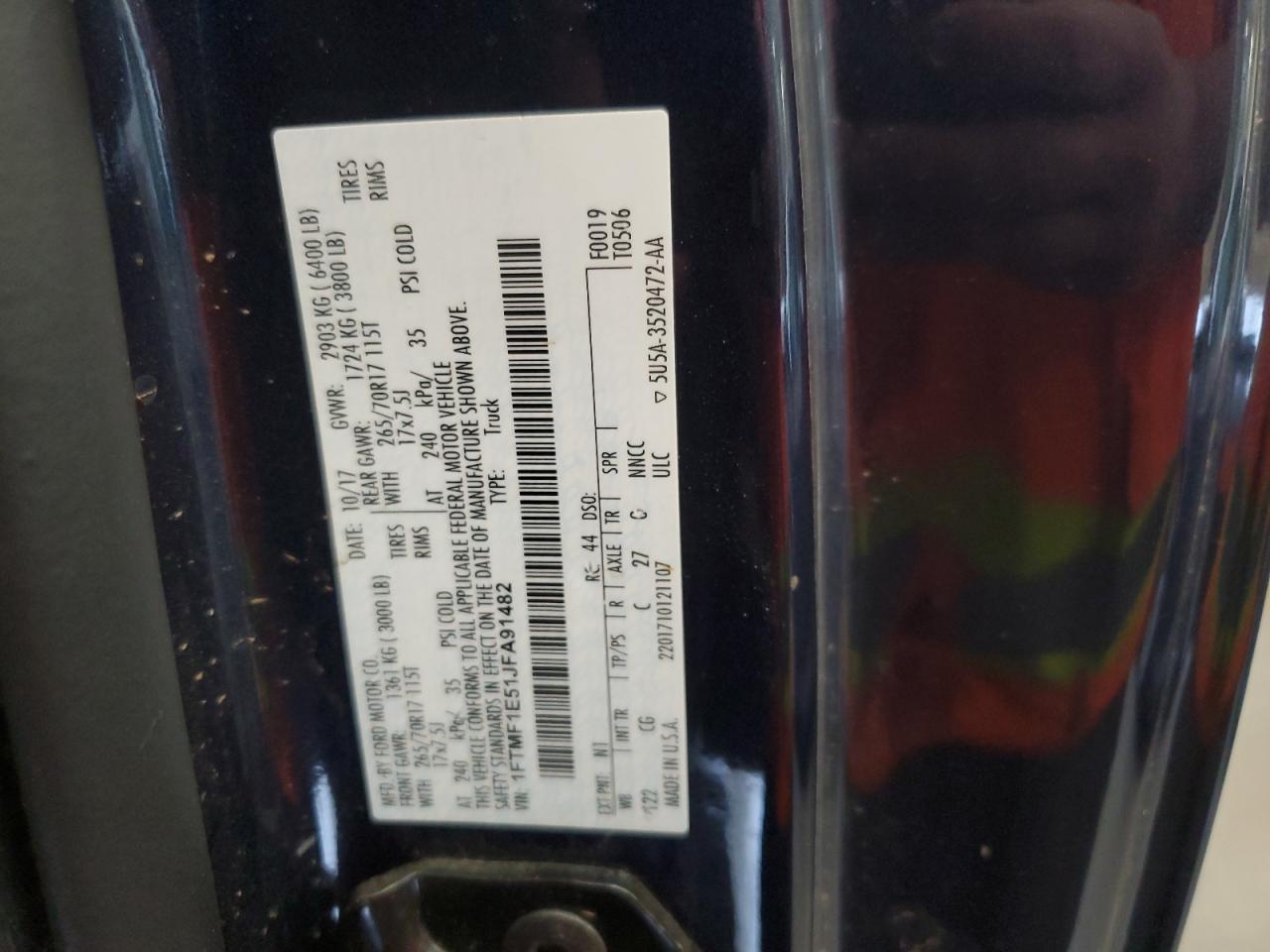 1FTMF1E51JFA91482 FORD All Models 2018