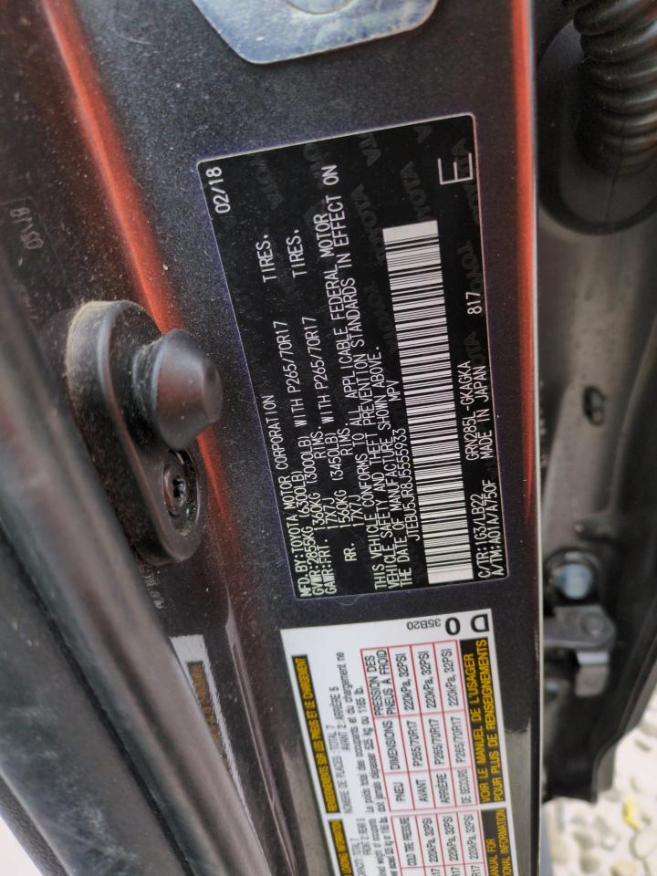 JTEBU5JR8J5555933 TOYOTA 4RUNNER 2018