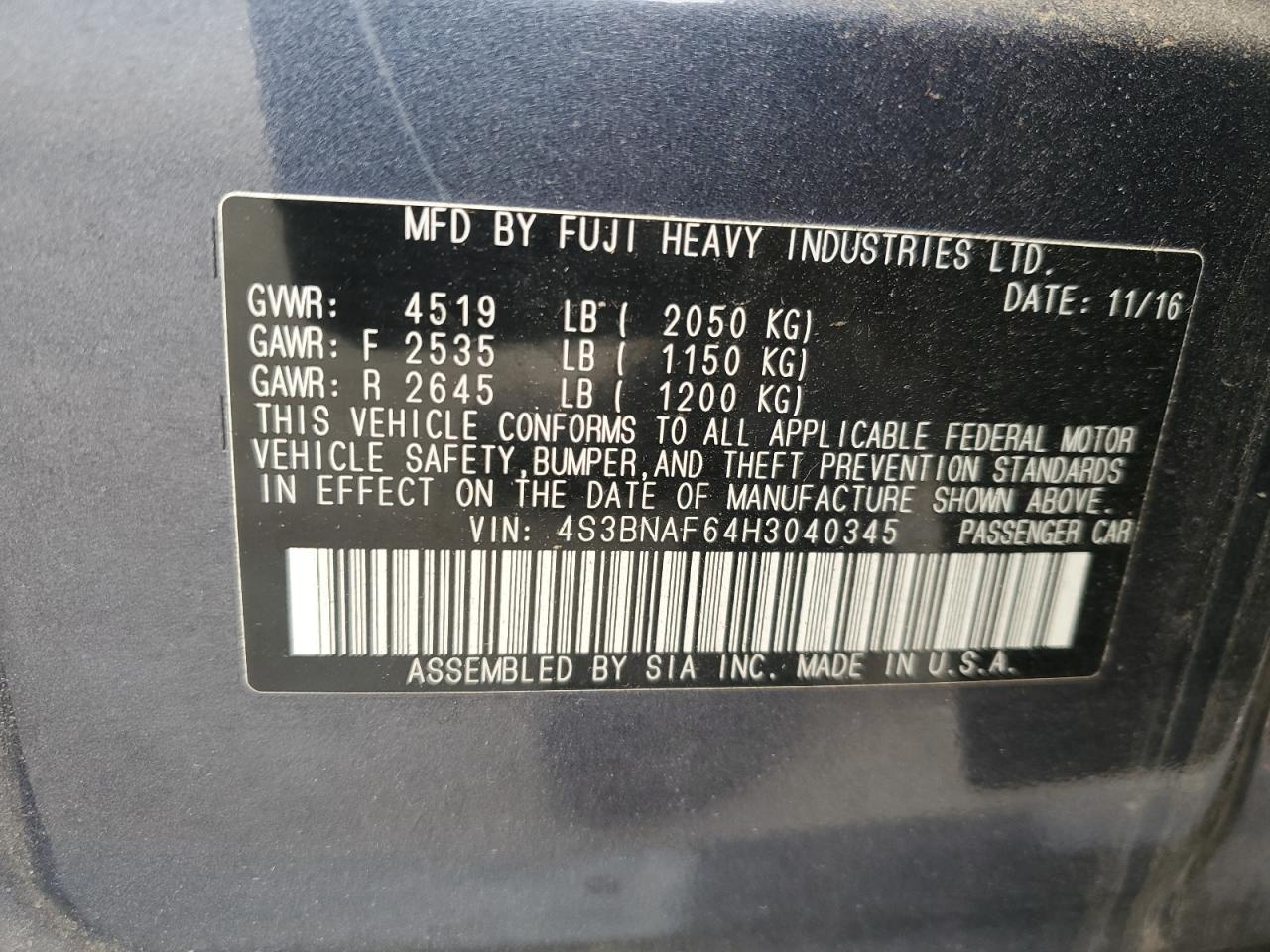 2017 Subaru Legacy - Image 13