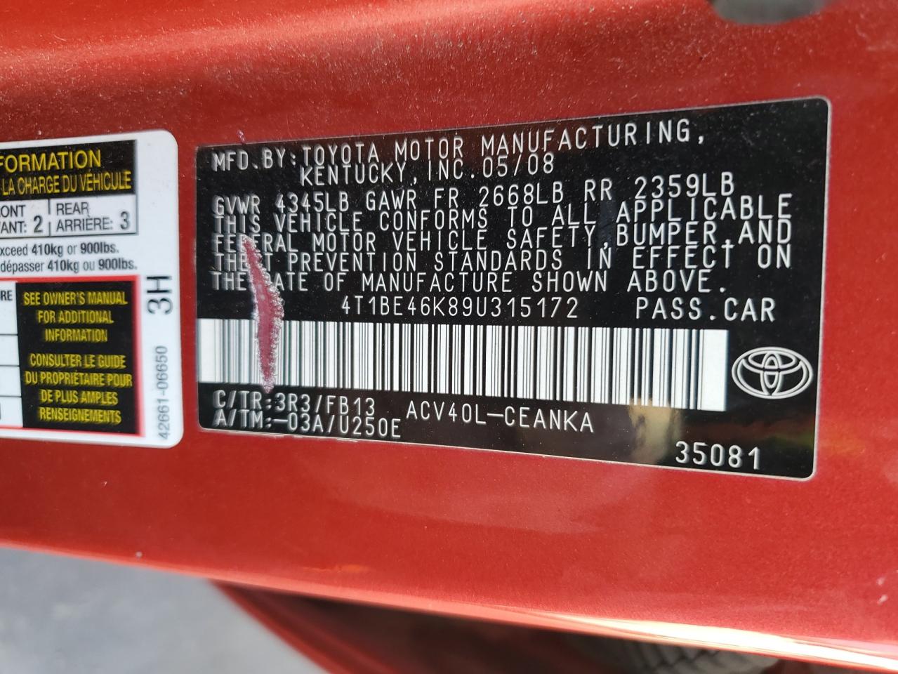 2009 Toyota Camry - Image 12