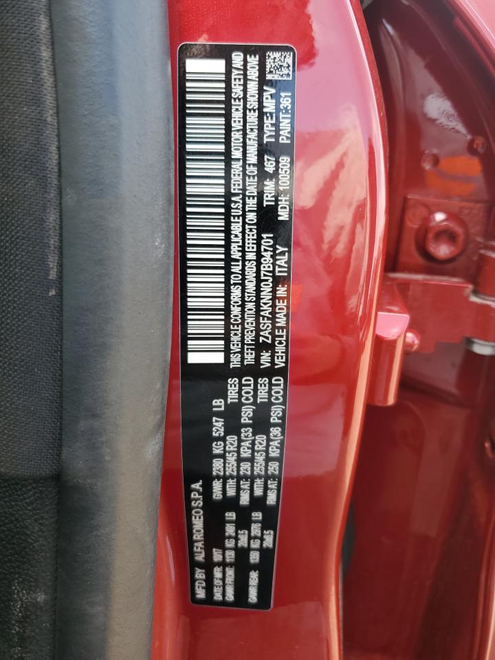 2018 Alfa Romeo Stelvio Ti Sport VIN: ZASFAKNN0J7B94701 Lot: 50734395