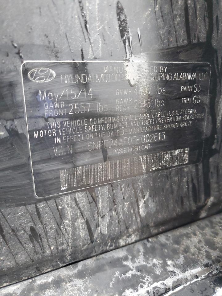 2015 Hyundai Sonata Se VIN: 5NPE24AF0FH002613 Lot: 50953475
