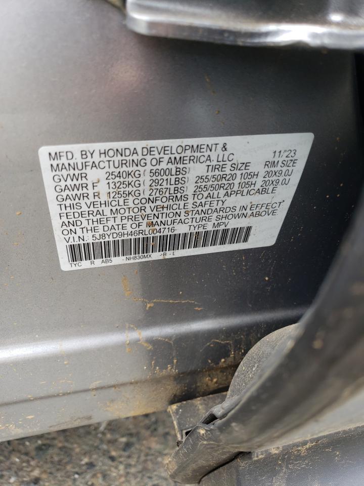 2024 Acura Mdx Technology VIN: 5J8YD9H46RL004716 Lot: 49899165