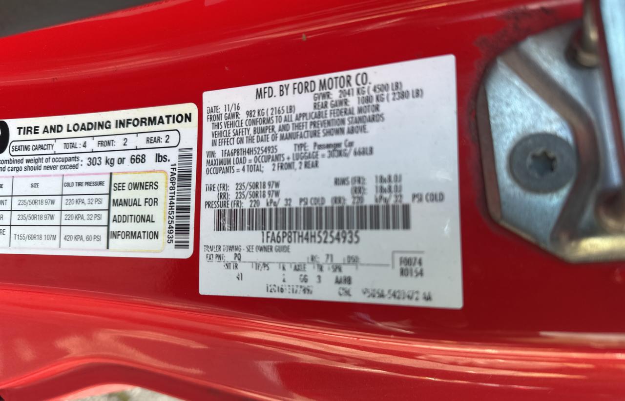 1FA6P8TH4H5254935 FORD ALL Models 2017