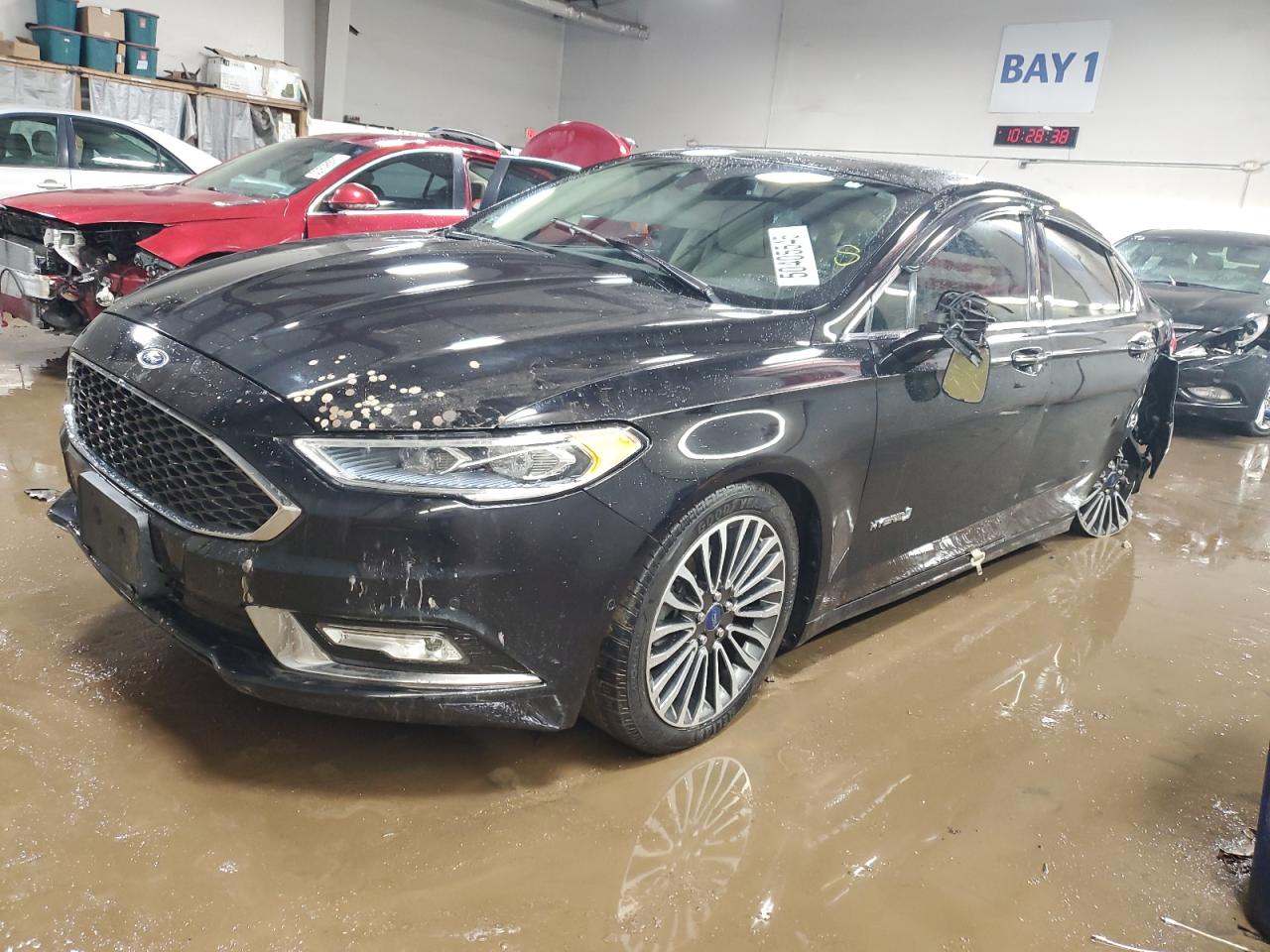 2018 Ford Fusion Titanium/Platinum Hev na sprzedaż w Elgin, IL - Side