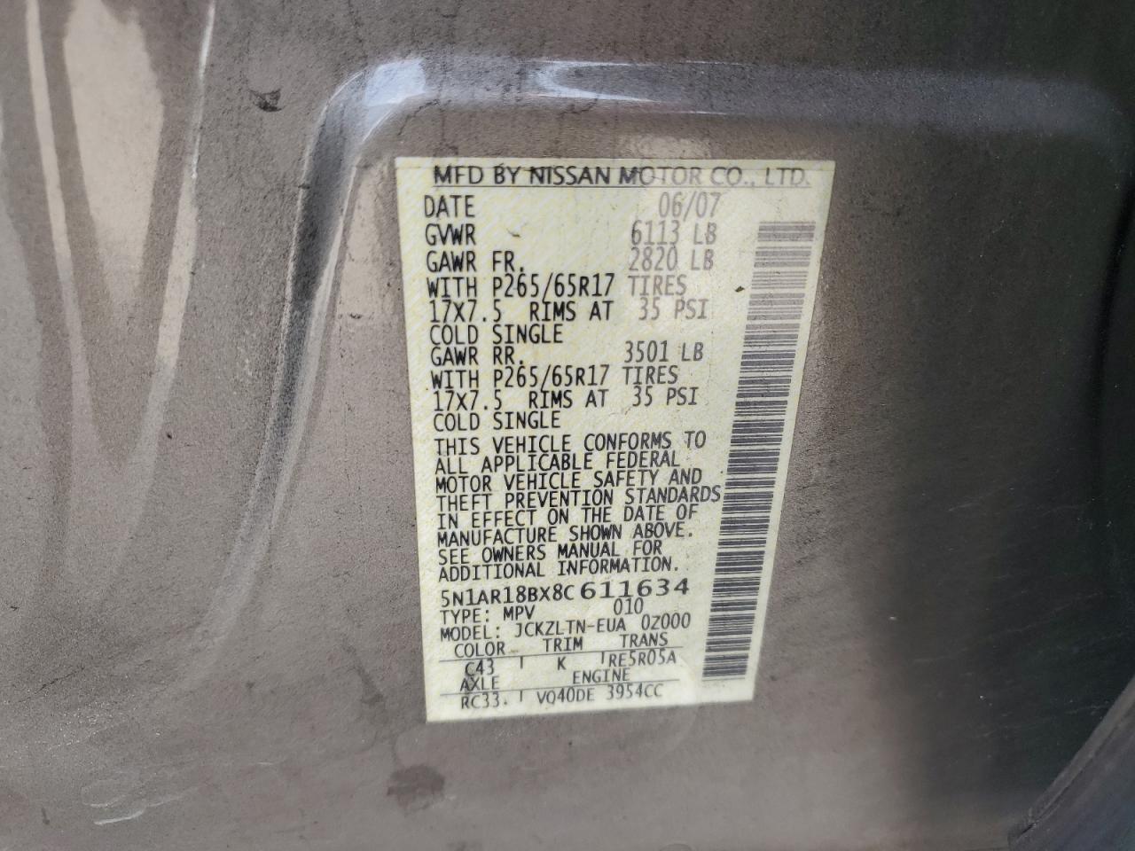 2008 Nissan Pathfinder - Image 12