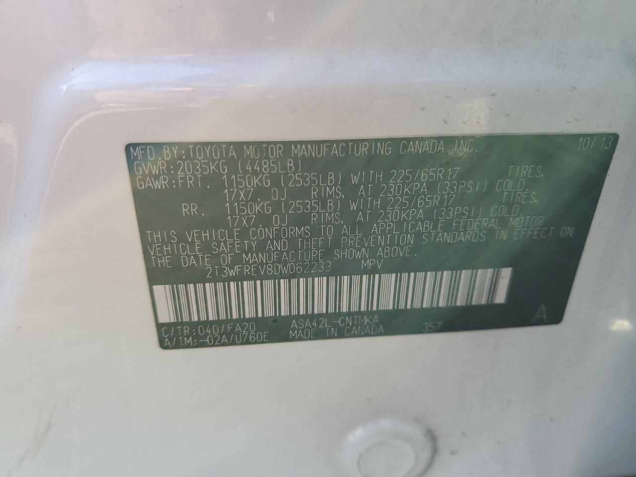 2013 Toyota RAV 4 - Image 13