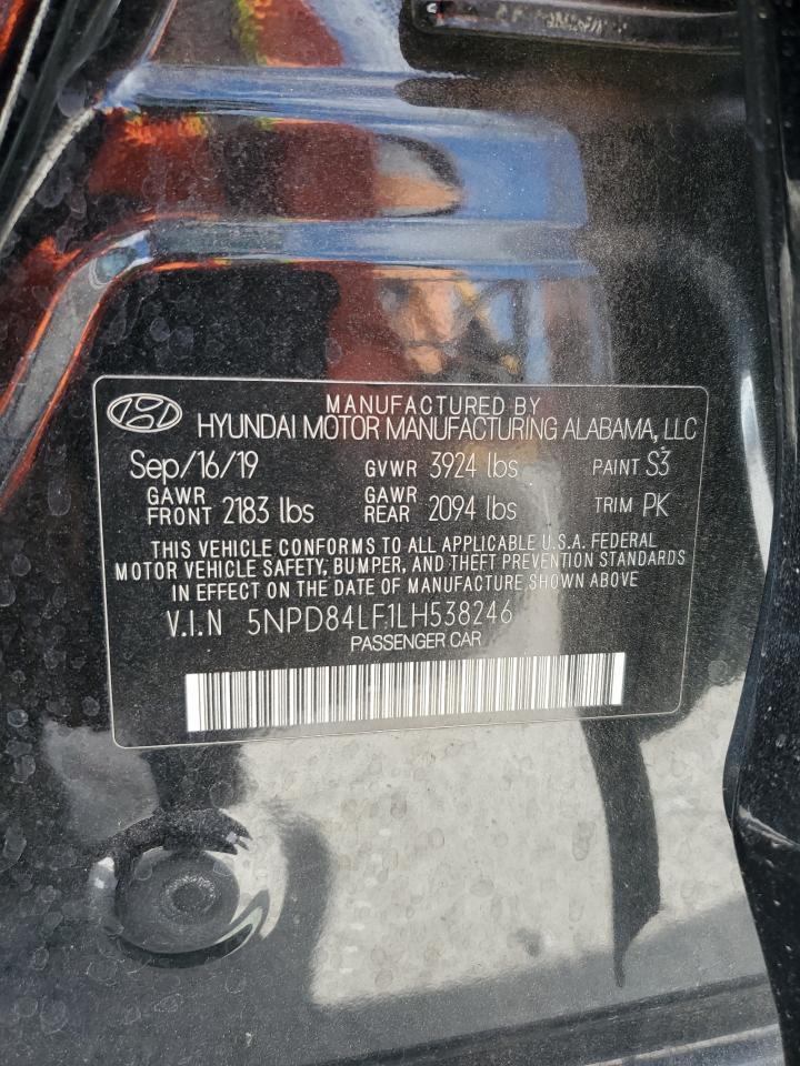 2020 Hyundai Elantra Sel VIN: 5NPD84LF1LH538246 Lot: 49859965