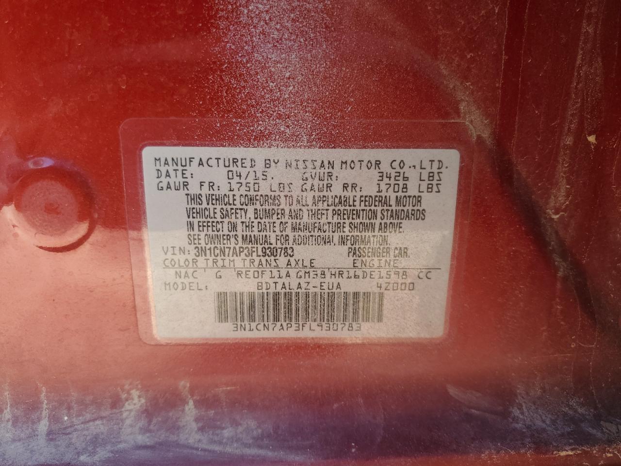 2015 Nissan Versa - Image 12