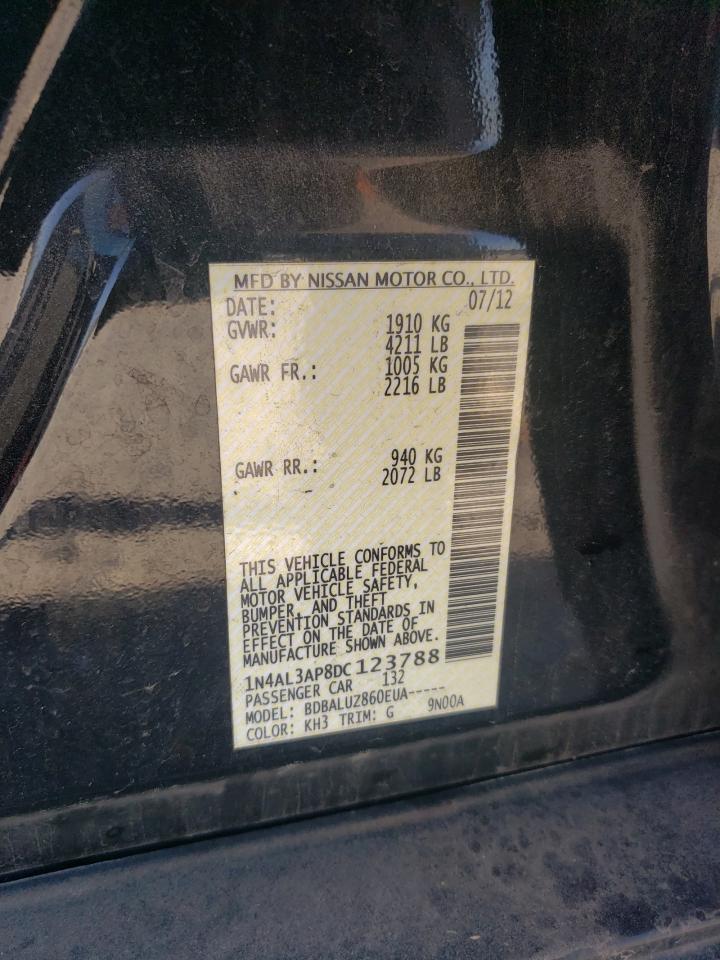 2013 Nissan Altima 2.5 VIN: 1N4AL3AP8DC123788 Lot: 50307755