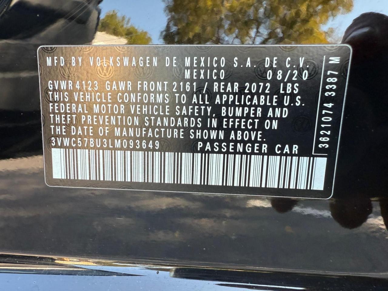 2020 Volkswagen Jetta S VIN: 3VWC57BU3LM093649 Lot: 50343575