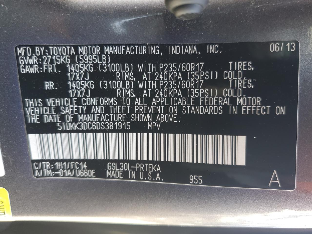 2013 Toyota Sienna - Image 13