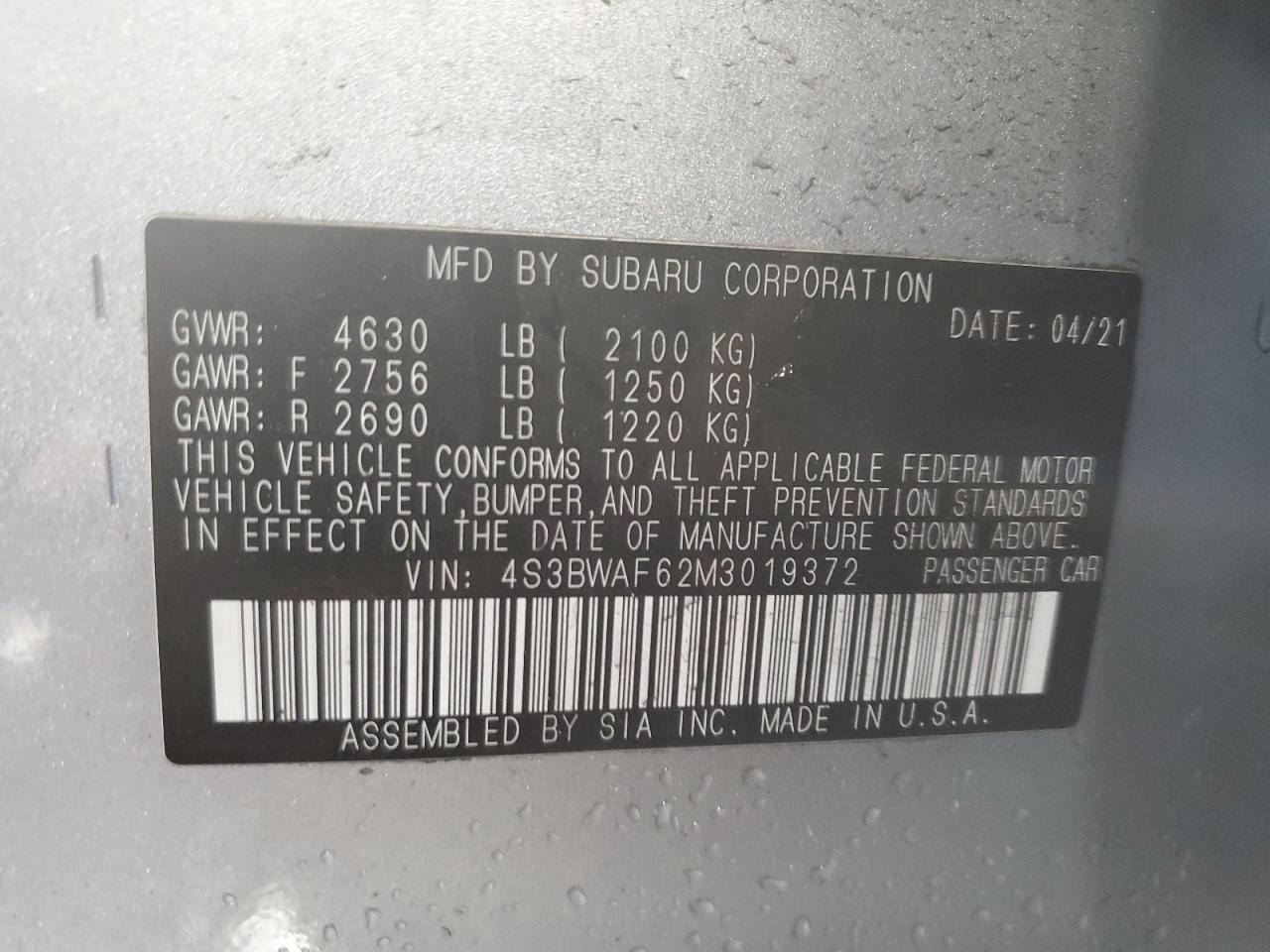 2021 Subaru Legacy - Image 12