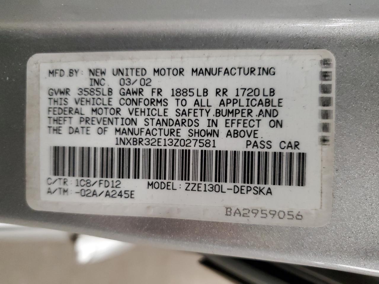 2003 Toyota Corolla - Image 12