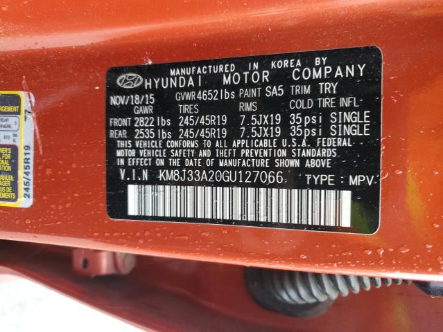 2016 HYUNDAI TUCSON LIMITED