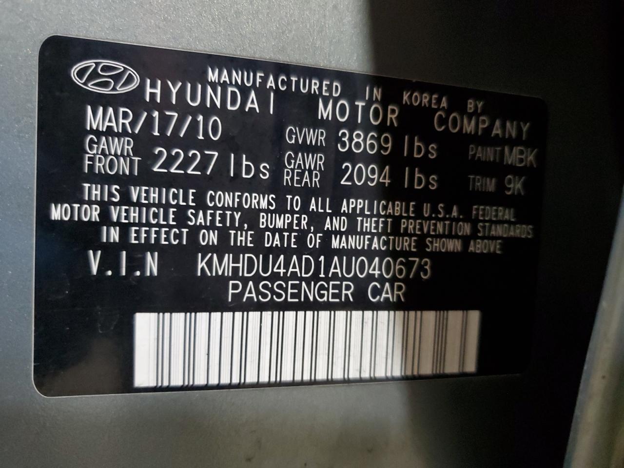 2010 Hyundai Elantra - Image 12