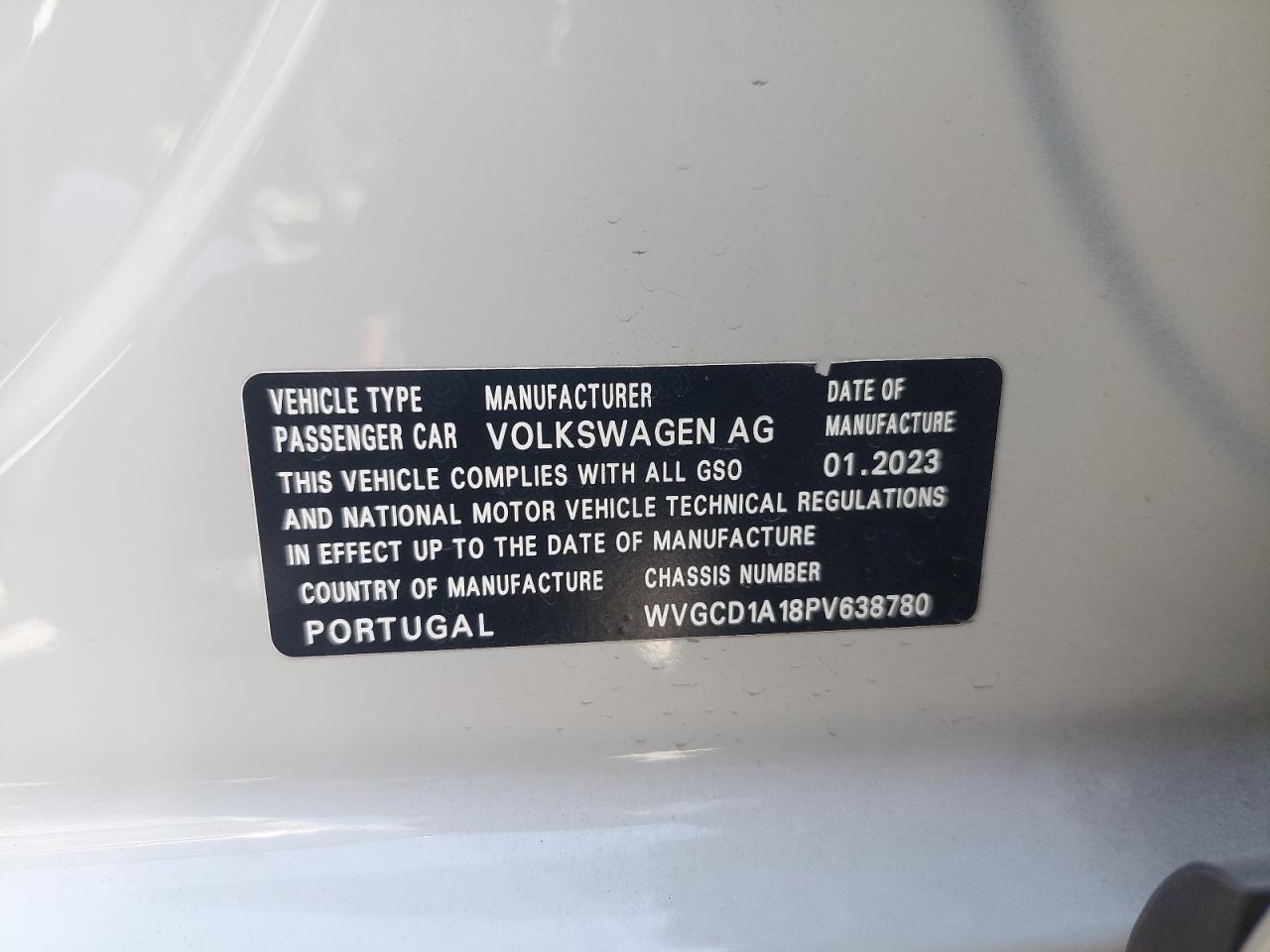 WVGCD1A18PV638780 - 2023 Volkswagen T-ROC - #47338055