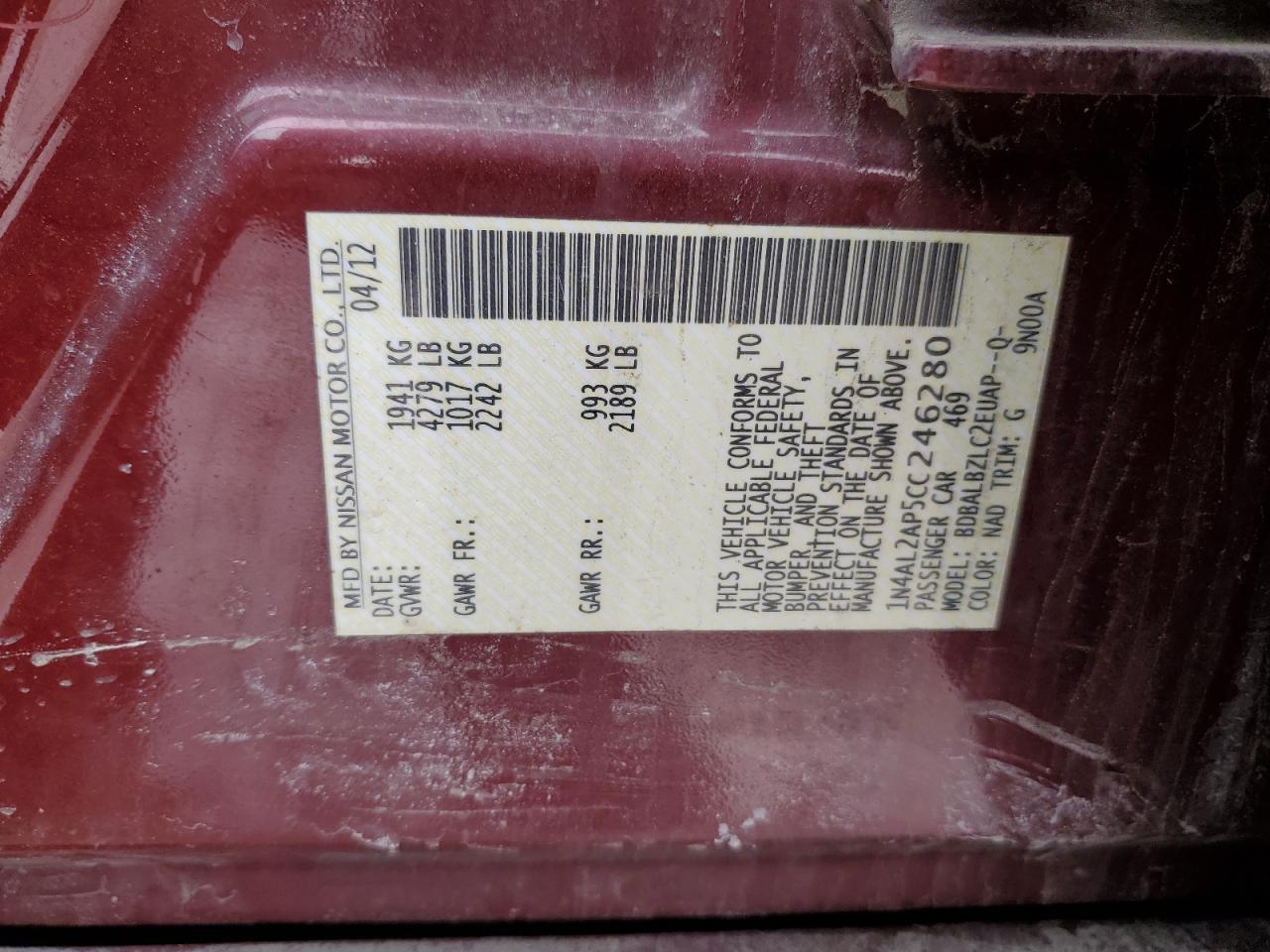 2012 Nissan Altima - Image 12