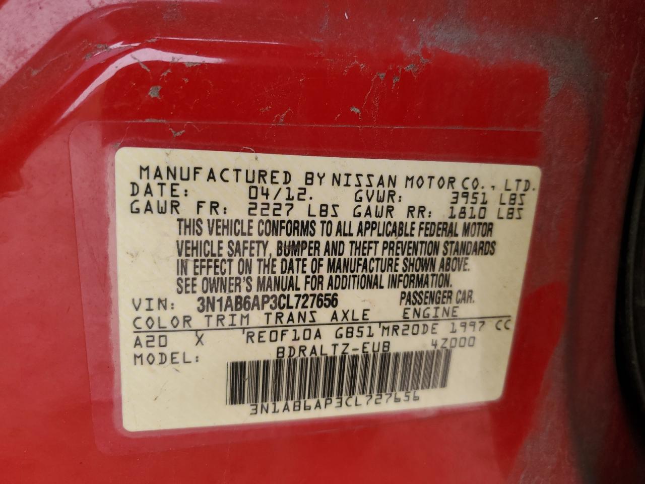 2012 Nissan Sentra - Image 13