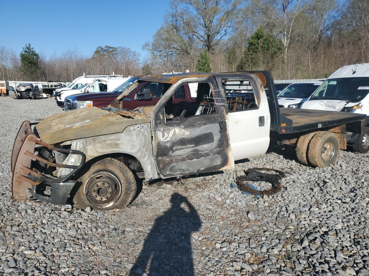2015 Ford F350 Super Trucks Flat Bed Truck на продаже в Montgomery, AL - Burn