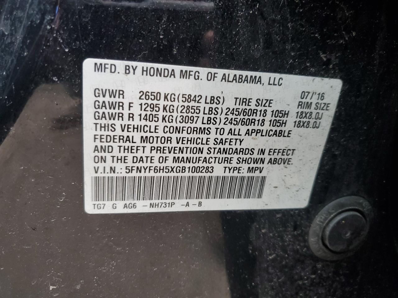 2016 Honda Pilot - Image 13