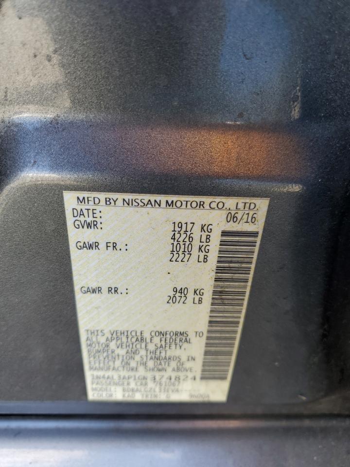 1N4AL3AP1GN374824 NISSAN ALTIMA 2016