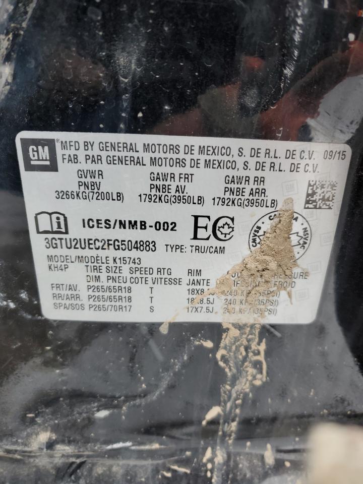 2015 GMC Sierra K1500 Sle VIN: 3GTU2UEC2FG504883 Lot: 46834175