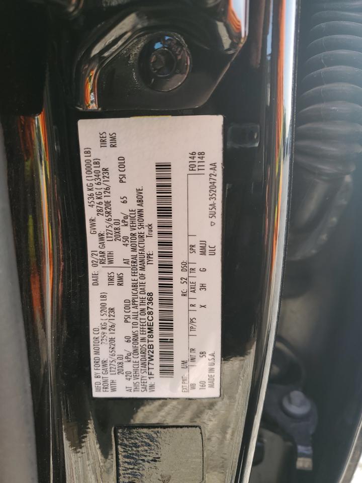 1FT7W2BT8MEC87368 FORD F250 2021