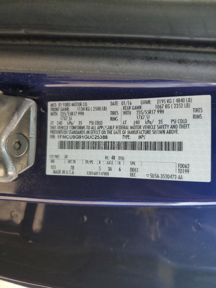 1FMCU9G91GUC25388 FORD ESCAPE 2016