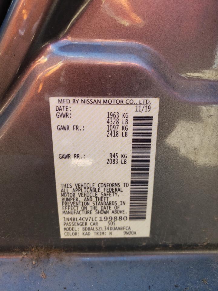 1N4BL4CV7LC199880 NISSAN ALTIMA 2020