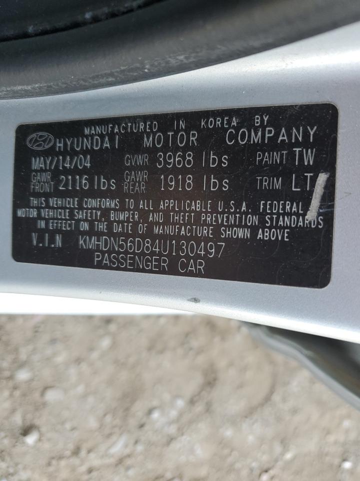2004 Hyundai Elantra Gls VIN: KMHDN56D84U130497 Lot: 49121055