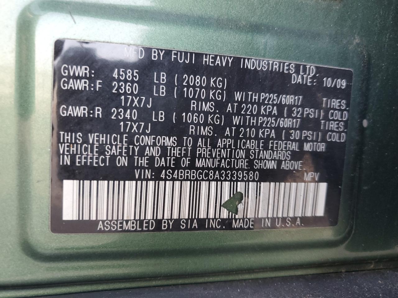 2010 Subaru Outback - Image 14
