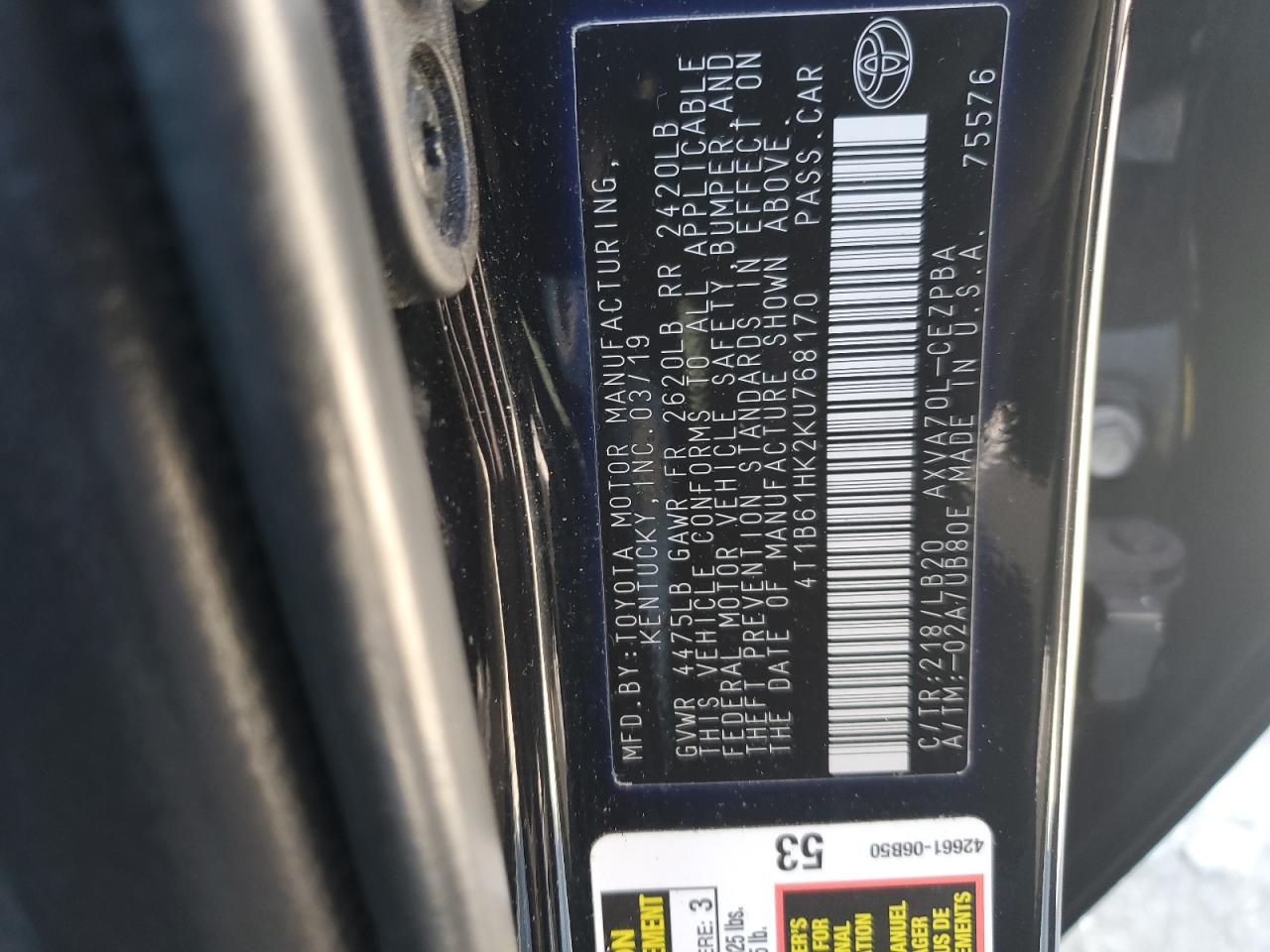 2019 Toyota Camry - Image 12