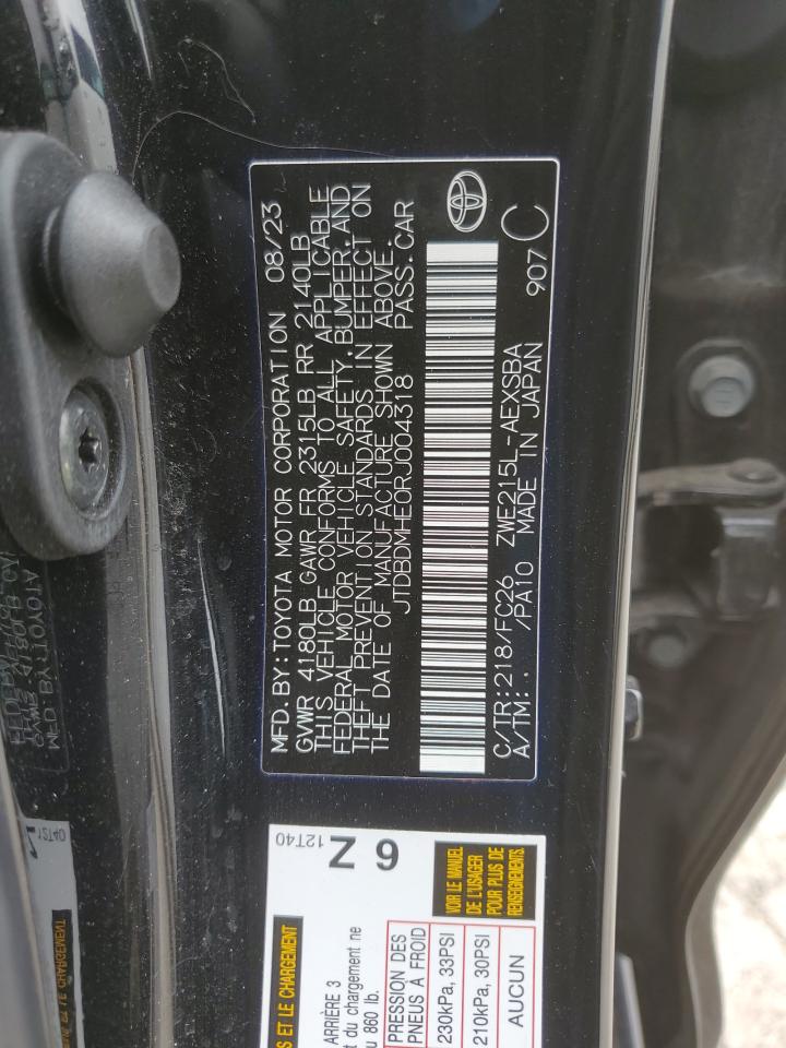 JTDBDMHE0RJ004318 TOYOTA COROLLA 2024