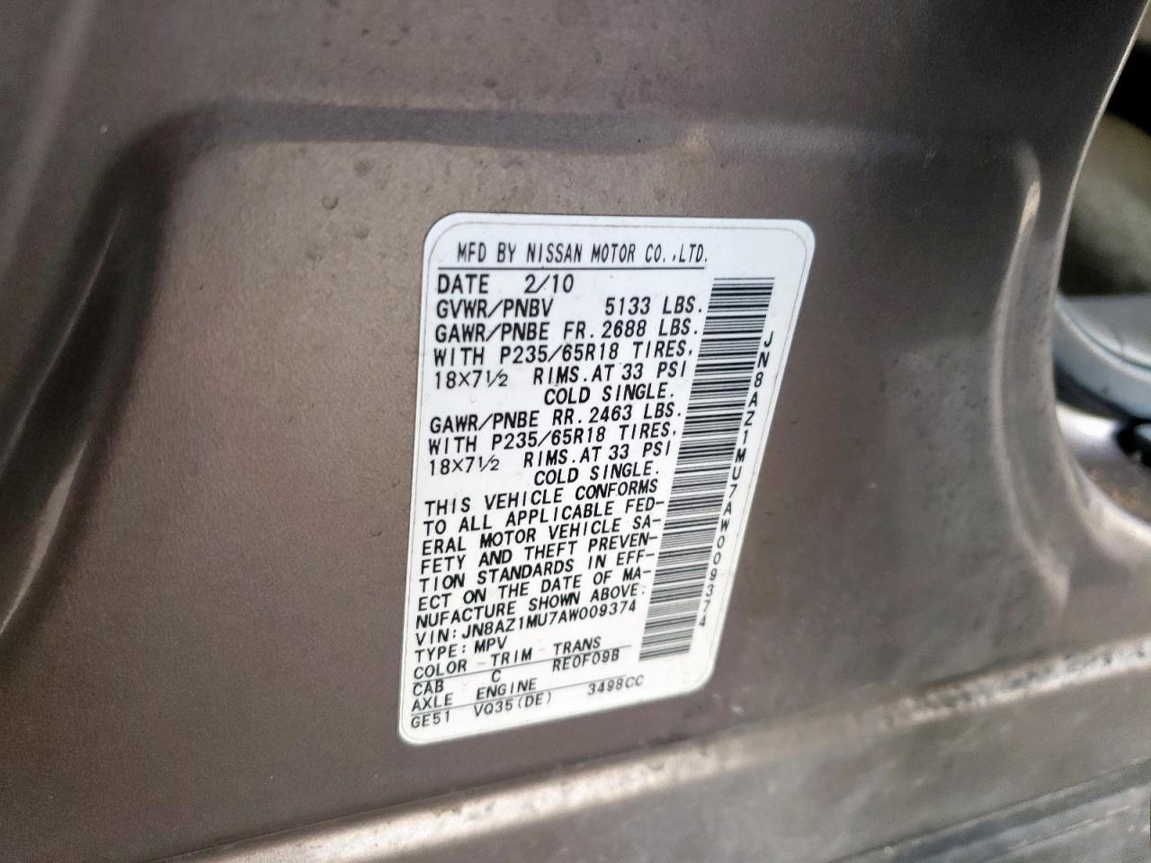 2010 Nissan Murano - Image 14