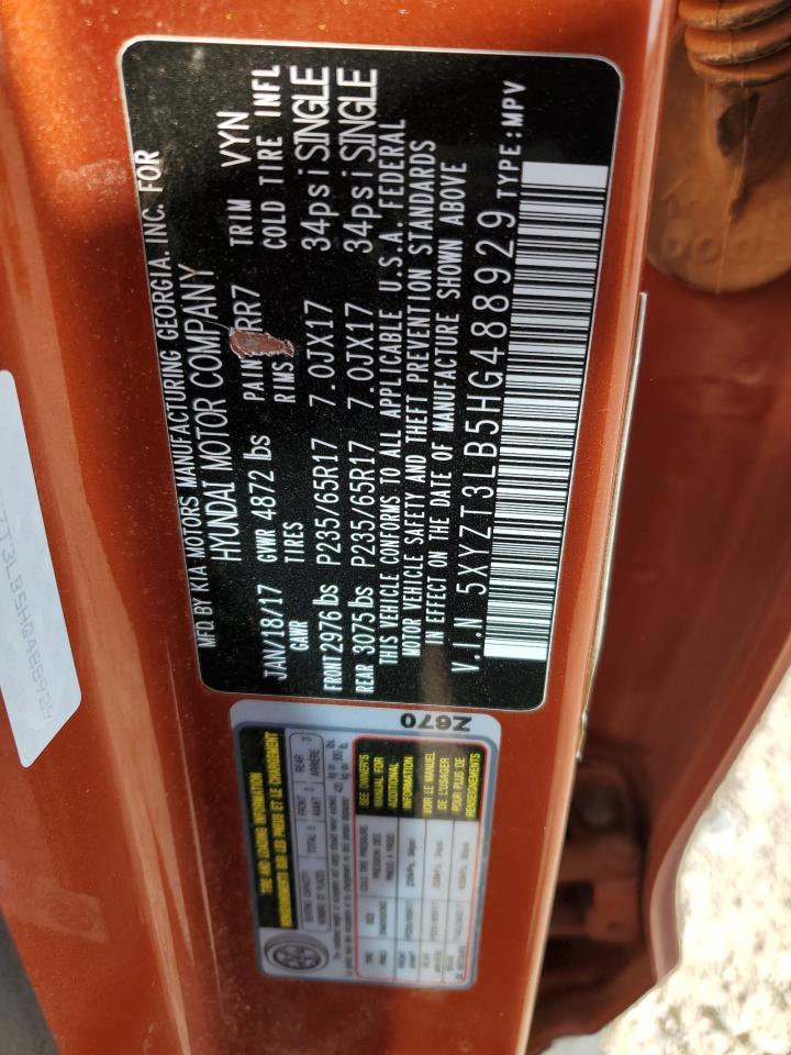 2017 HYUNDAI SANTA FE, VIN: 5XYZT3LB5HG488929 COPART 2017 HYUNDAI SANTA FE, VIN: 5XYZT3LB5HG488929 COPART