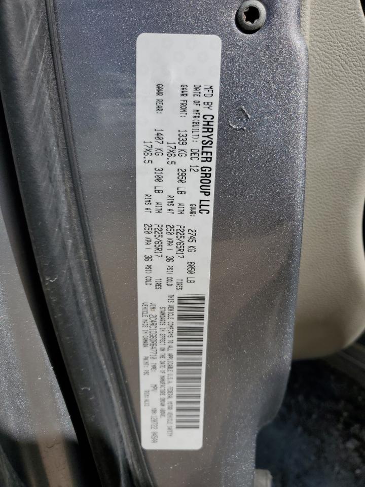 2013 Chrysler Town & Country Touring L VIN: 2C4RC1CG8DR647710 Lot: 65445885