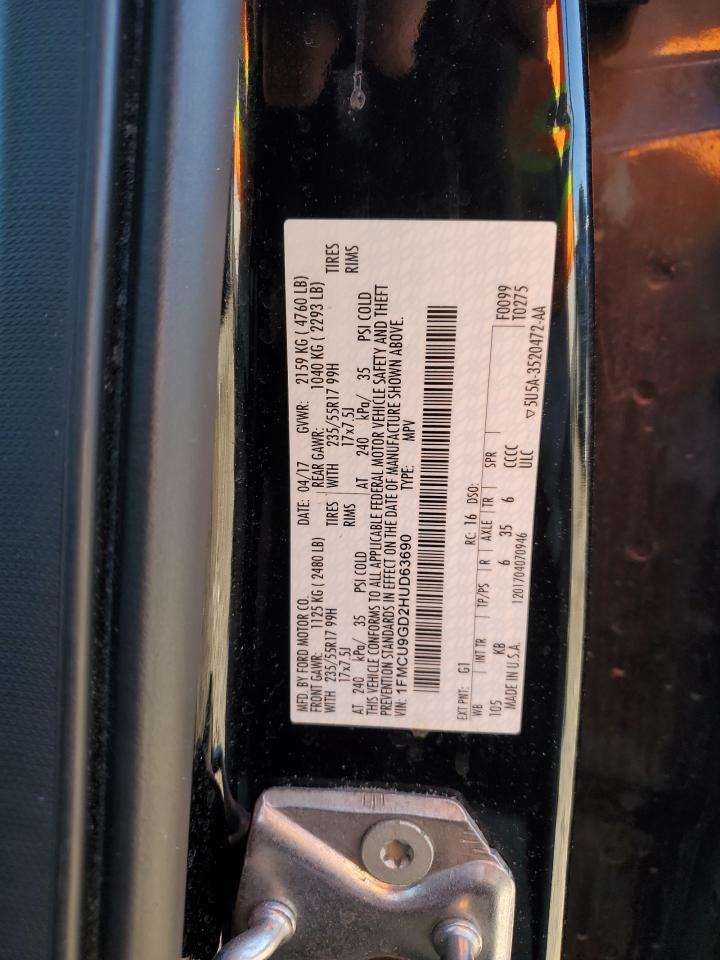 1FMCU9GD2HUD63690 FORD ESCAPE 2017