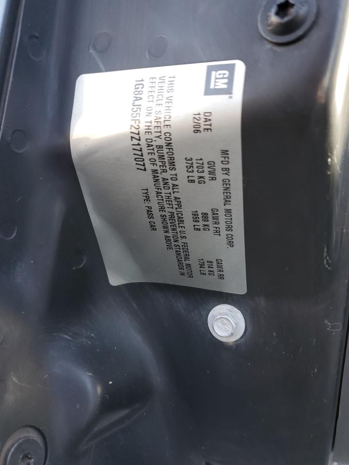 2007 Saturn Ion Level 2 VIN: 1G8AJ55F27Z177077 Lot: 66442625