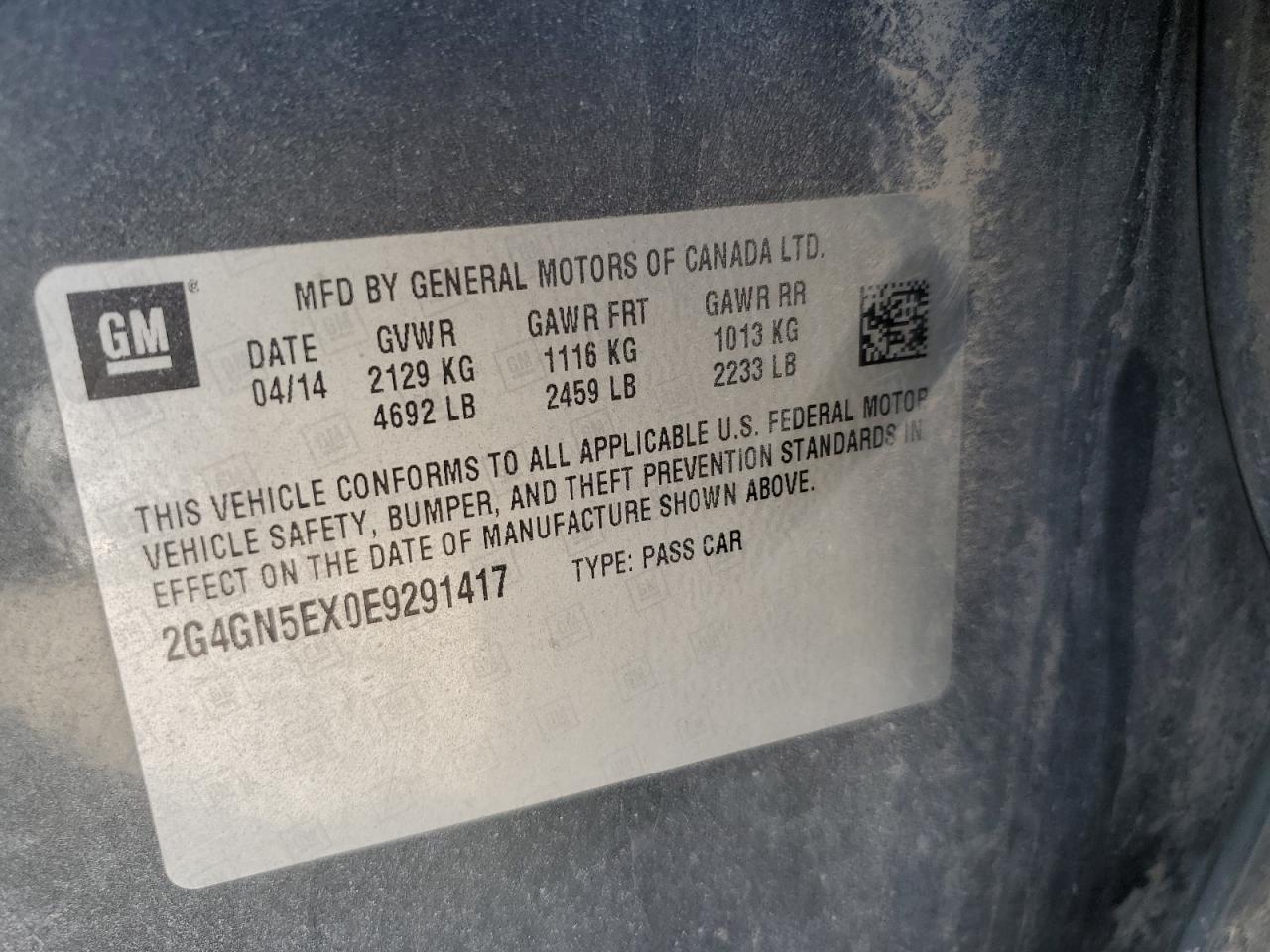 2014 Buick Regal Premium VIN: 2G4GN5EX0E9291417 Lot: 48241195