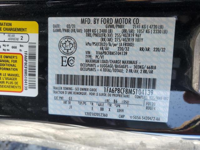 2021 FORD MUSTANG GT