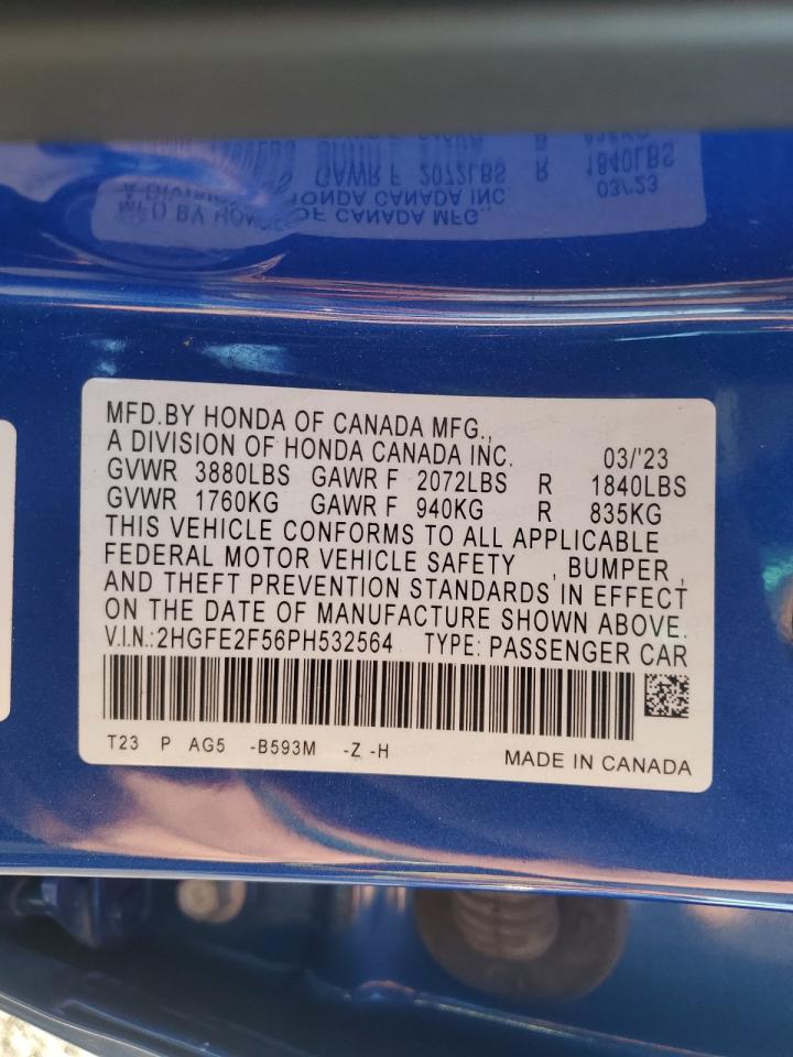 2HGFE2F56PH532564 HONDA CIVIC 2023
