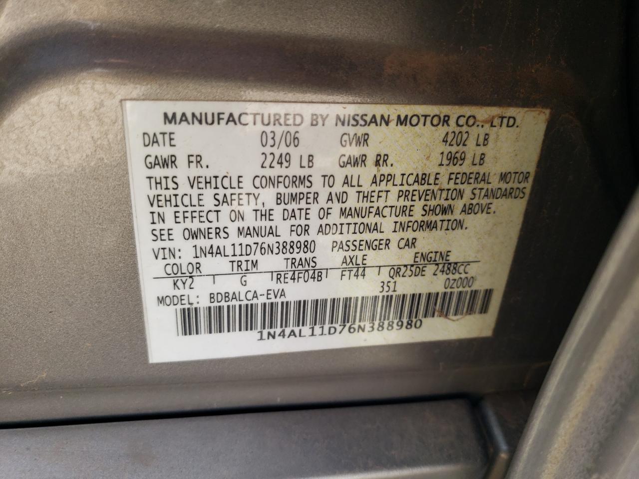 2006 Nissan Altima - Image 12